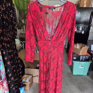 Lace Red Dress